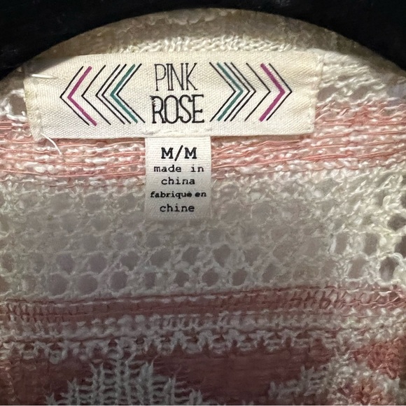medium peach and off white cardigan - Picture 2 of 3